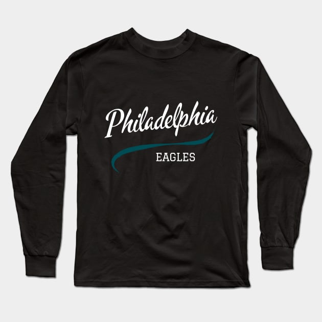 Philadelphia Reimagined Alternative Retro Wave Long Sleeve T-Shirt by CityTeeDesigns